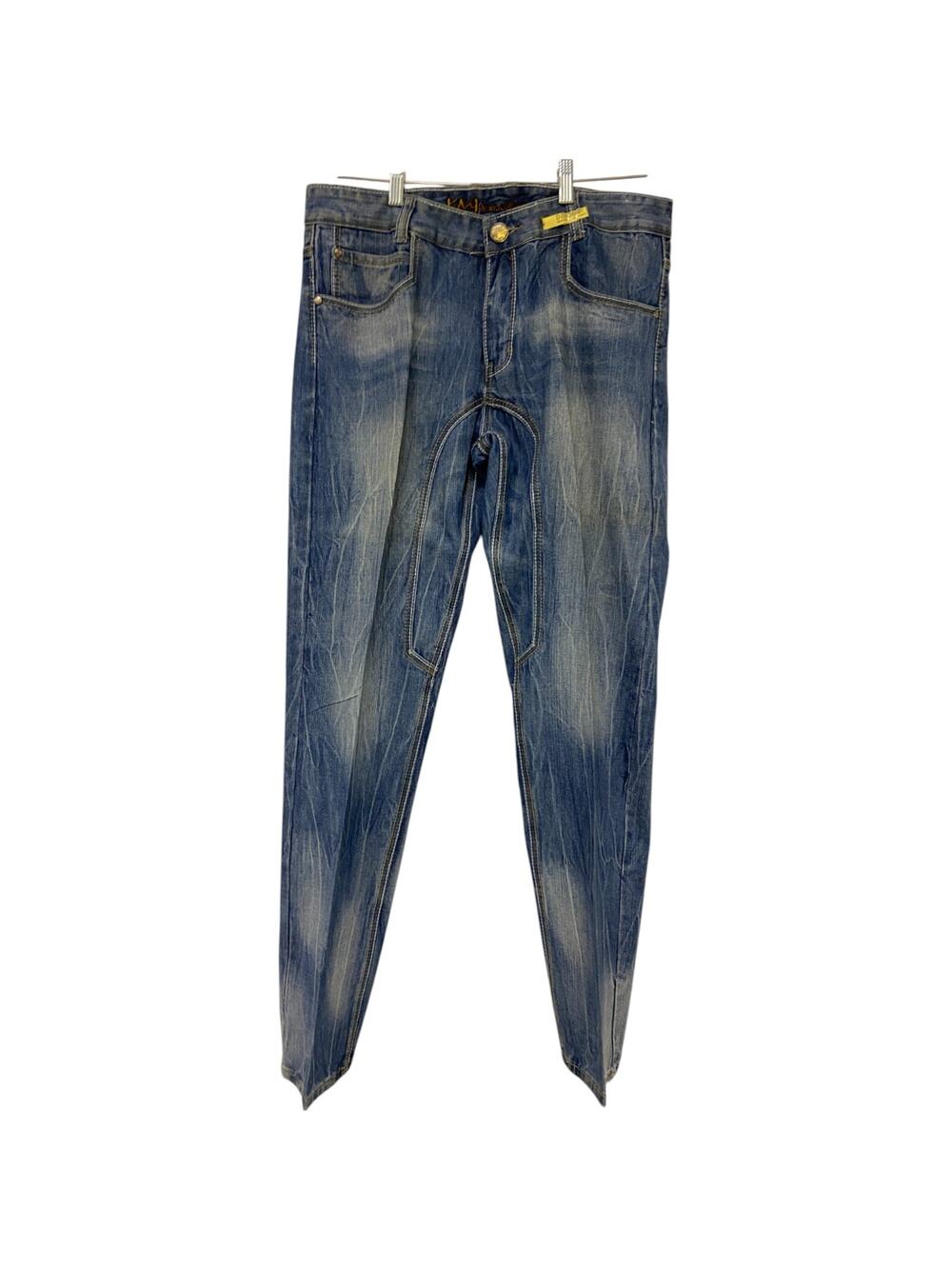 KMJ Jeans Collection Straight Leg Womens Size 36 Inseam 33 Blue Denim Mid Rise